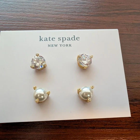 kate spade Gold and Silver Toned Earrings Set - Picture 2 of 6